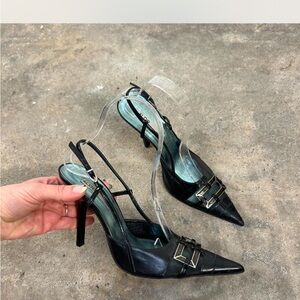 Aldo Black Pointed Toe Heels